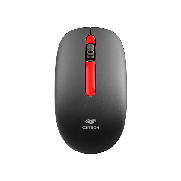 Imagem de MOUSE C3TECH SEM FIO PRETO E VERMELHO M-W15RBK