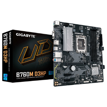 Mostrar detalhes de PLACA MAE (INTEL) GIGABYTE B760M D3HP 1.0 DDR5 LGA1700 12 13 E 14 GERACAO Imagem de PLACA MAE (INTEL) GIGABYTE B760M D3HP 1.0 DDR5 LGA1700 12 13 E 14 GERACAO