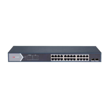 Imagem de SWITCH L2 SMART HIKVISION DS-3E1526P-SI GERENCIAVEL 26 PORTAS 24 PORTAS GIGABIT WATCHDOG POE ATIVO 802.3 AF/AT  2 PORTAS UPLINK GBIC SFP FIBRA