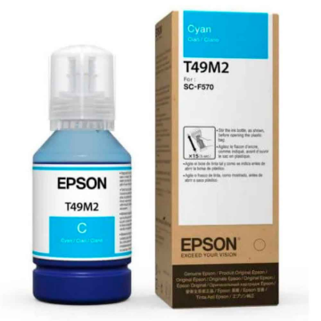 Mostrar detalhes de TINTA EPSON SUBLIMATICA ULTRACHROME T49M220 CIANO 140ML - F170 / F570 / F570H Imagem de TINTA EPSON SUBLIMATICA ULTRACHROME T49M220 CIANO 140ML - F170 / F570 / F570H