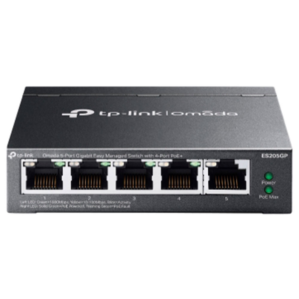 Imagem de SWITCH GERENCIAVEL AGILE GIGABIT DE 5 PORTAS COM 4 PORTAS POE+ ES205GP TP-LINK