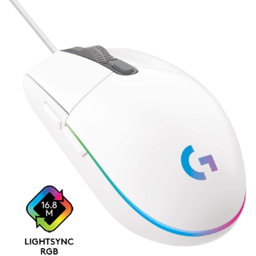 Mostrar detalhes de MOUSE LOGITECH GAMER G203 LIGHTSYNC RGB COM FIO WH Imagem de MOUSE LOGITECH GAMER G203 LIGHTSYNC RGB COM FIO WH