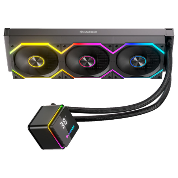 Mostrar detalhes de WATER COOLER GAMEMAX ICEBURG 360N2WLSBK BLACK ARGB Imagem de WATER COOLER GAMEMAX ICEBURG 360N2WLSBK BLACK ARGB