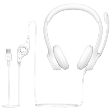 Mostrar detalhes de FONE DE OUVIDO MIC LOGITECH H390 USB BRANCO Imagem de FONE DE OUVIDO MIC LOGITECH H390 USB BRANCO