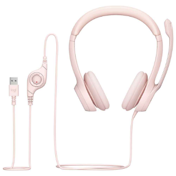 Mostrar detalhes de FONE DE OUVIDO MIC LOGITECH H390 USB ROSA Imagem de FONE DE OUVIDO MIC LOGITECH H390 USB ROSA