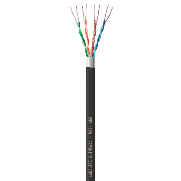 Imagem de CABO DE REDE CAT5E F-UTP CMX LANDUTTI BLINDADO 100M PT CONDUTTI