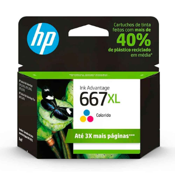 Mostrar detalhes de CARTUCHO HP 3YM80AB 667XL TRICOLOR Imagem de CARTUCHO HP 3YM80AB 667XL TRICOLOR