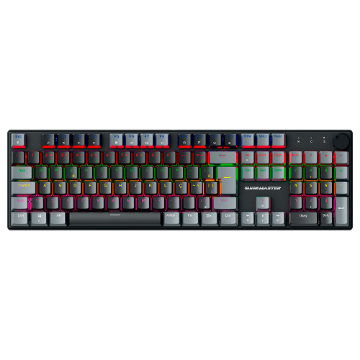 Mostrar detalhes de TECLADO K-MEX MECANICO GAMER SHADOWSCOPE KHY628 PRETO E CINZA Imagem de TECLADO K-MEX MECANICO GAMER SHADOWSCOPE KHY628 PRETO E CINZA