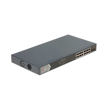 Imagem de SWITCH L2 HIKVISION DS-3E0518P-E/M 18 PORTAS GIGABIT 16 POE ATIVO 802.3 AF/AT 2 PORTAS UPLINK GBIC SFP FIBRA