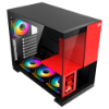 Imagem de GABINETE GAMER REDRAGON ETERNAL PRO COM TELA LCD SEM FAN PRETO E VERMELHO CA-613BR