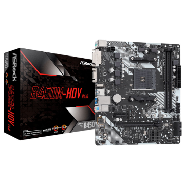 Mostrar detalhes de PLACA MAE (AMD) ASROCK B450M HDV R4 DDR4 AM4 Imagem de PLACA MAE (AMD) ASROCK B450M HDV R4 DDR4 AM4