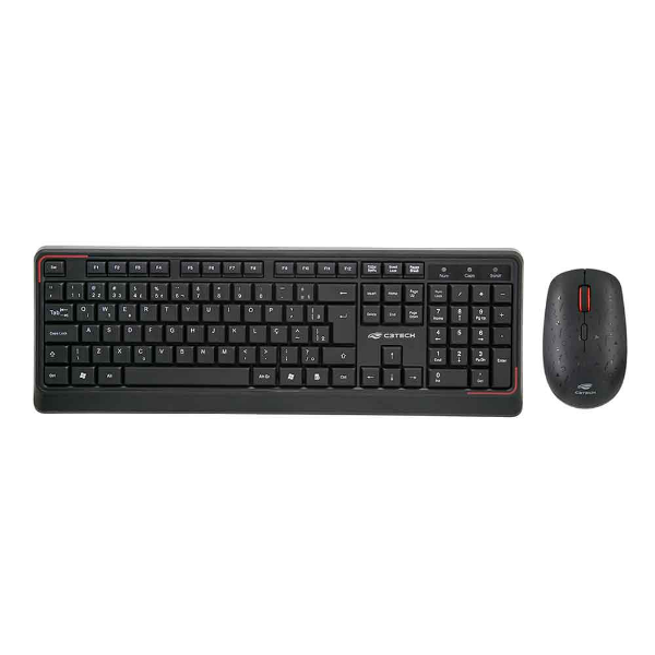 Imagem de KIT MOUSE E TECLADO C3TECH SEM FIO PRETO K-W70BK