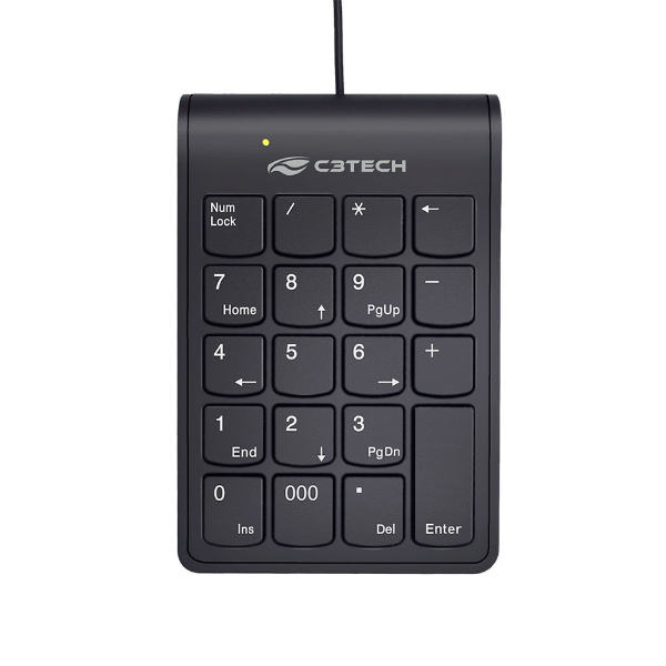 Imagem de TECLADO NUMERICO C3TECH USB KN-12BK PRETO