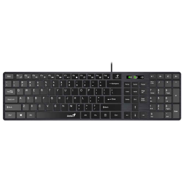 Imagem de TECLADO MULTIMIDIA GENIUS SLIMSTAR SS-126 USB PRETO ABNT 2