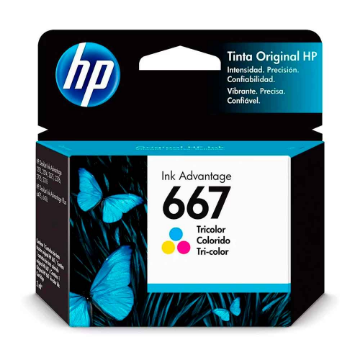 Mostrar detalhes de CARTUCHO HP 3YM78AB 667 TRICOLOR Imagem de CARTUCHO HP 3YM78AB 667 TRICOLOR