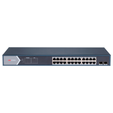 Imagem de SWITCH L2 SMART HIKVISION DS-3E1526P-SI GERENCIAVEL 26 PORTAS 24 PORTAS GIGABIT WATCHDOG POE ATIVO 802.3 AF/AT  2 