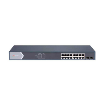 Imagem de SWITCH L2 SMART DS-3E1518P-SI GERENCIAVEL 18 PORTAS 16 PORTAS GIGABIT WATCHDOG POE ATIVO 802.3 AF/AT  2 PORTAS UPLINK GBIC SFP FIBRA
