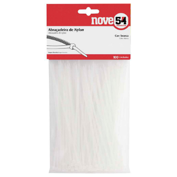 Mostrar detalhes de ABRACADEIRA NYLON 1200X4,8 BRANCA CJ100 954 100 UN NOVE54 Imagem de ABRACADEIRA NYLON 1200X4,8 BRANCA CJ100 954 100 UN NOVE54