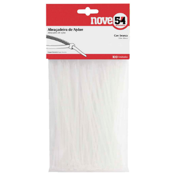 Mostrar detalhes de ABRACADEIRA NYLON 280x4,8 BRANCA CJ100 954 100 UN NOVE54 Imagem de ABRACADEIRA NYLON 280x4,8 BRANCA CJ100 954 100 UN NOVE54