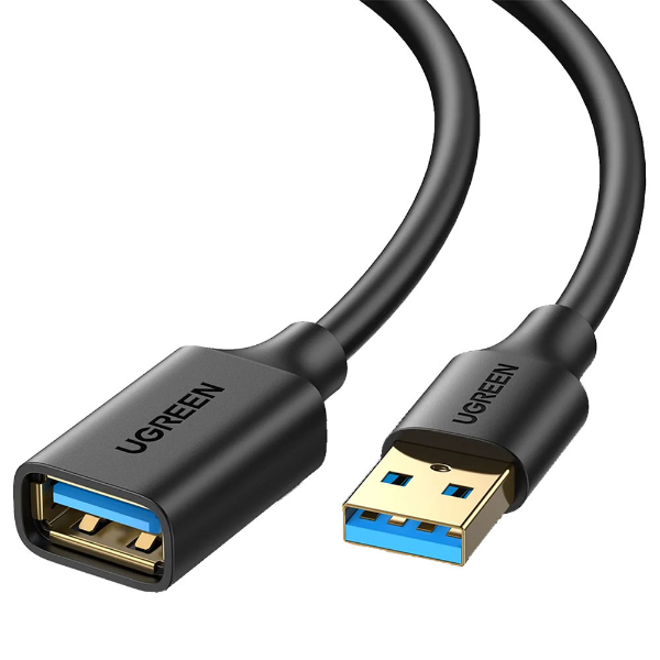 Imagem de CABO EXTENSOR UGREEN USB-A MACHO PARA USB-A FEMEA 5GBPS 3M - US129