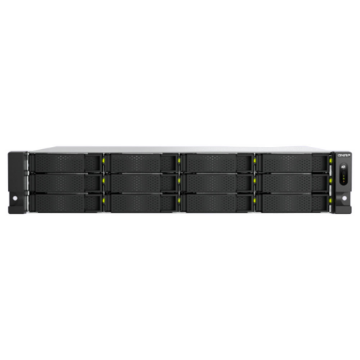 Imagem de STORAGE NAS QNAP 12 BAIAS SATA + 2 NVME INTEL 4-CORE COM 2 PORTAS 2.5GB 2U -TS-H1465U-RP-8G