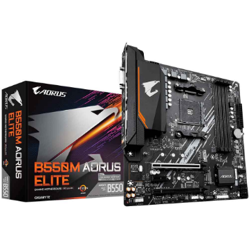 Mostrar detalhes de PLACA MAE (AMD) GIGABYTE B550M AORUS ELITE 1.3 DDR4 AM4 Imagem de PLACA MAE (AMD) GIGABYTE B550M AORUS ELITE 1.3 DDR4 AM4