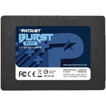 Mostrar detalhes de SSD PATRIOT BURST 480GB 2,5" SATA 3 - PBE480GS25SSDR Imagem de SSD PATRIOT BURST 480GB 2,5" SATA 3 - PBE480GS25SSDR