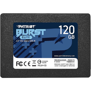 Mostrar detalhes de SSD PATRIOT BURST 120GB 2,5" SATA 3 - PBE120GS25SSDR Imagem de SSD PATRIOT BURST 120GB 2,5" SATA 3 - PBE120GS25SSDR