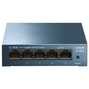 Mostrar detalhes de SWITCH 5 PORTAS 10/100/1000 TP-LINK LS105G Imagem de SWITCH 5 PORTAS 10/100/1000 TP-LINK LS105G