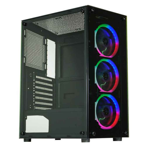 Imagem de GABINETE GAMER K-MEX CG-30C5 PRETO COM COOLER PAINEL DE VIDRO