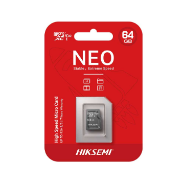 Mostrar detalhes de CARTAO DE MEMORIA SD HIKSEMI CLASS 10UHS-I 64GB - HS-TF-C1/64G Imagem de CARTAO DE MEMORIA SD HIKSEMI CLASS 10UHS-I 64GB - HS-TF-C1/64G
