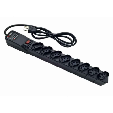 Mostrar detalhes de FILTRO DE LINHA TS SHARA + PROTETOR 8 TOMADAS BIVOLT CABO 1,5M PRETO - 556 Imagem de FILTRO DE LINHA TS SHARA + PROTETOR 8 TOMADAS BIVOLT CABO 1,5M PRETO - 556