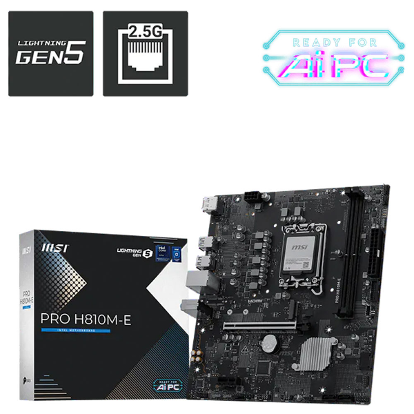 Imagem de PLACA MAE (INTEL) MSI PRO H810M-E DDR5 LGA1851 ULTRA PROCESSORS